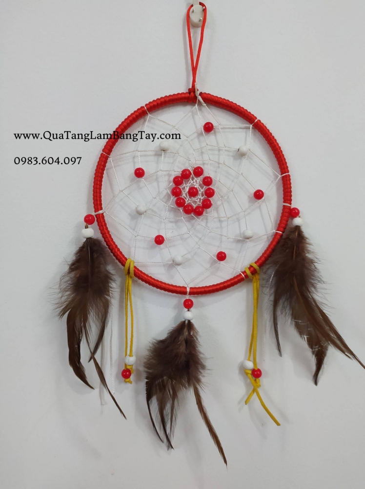 dreamcatcher đẹp đỏ trắng nâu